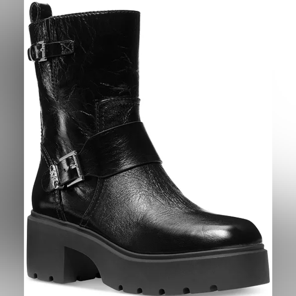 Michael Kors Perry Women's Black Leather Ankle Boots